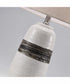 Paiva 1-Light Table Lamp 2-Tone Ceramichrome/ Oatmeal Linen Shade