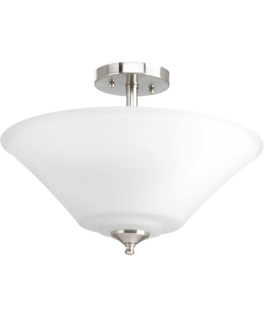 Joy 3-Light 16-5/8" Semi-Flush Convertible Brushed Nickel