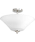 Joy 3-Light 16-5/8" Semi-Flush Convertible Brushed Nickel