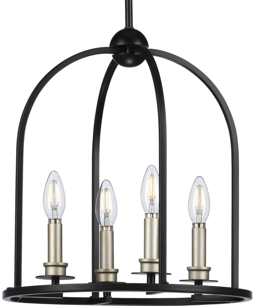 Seneca 4-Light Farmhouse Pendant Light Matte Black