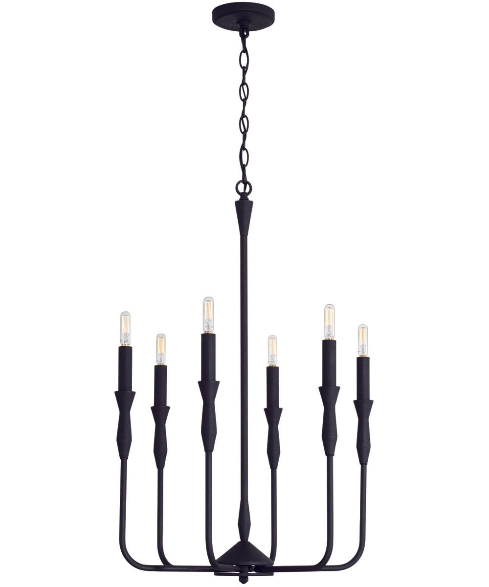 Paloma 6-Light Chandelier Textured Black