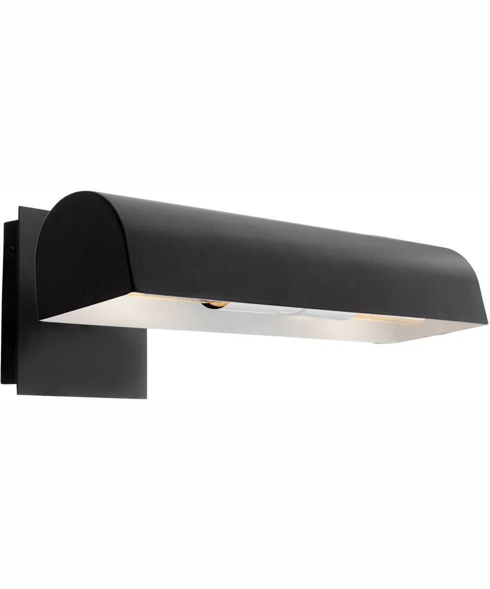 2-light Wall Mount Light Fixture Matte Black