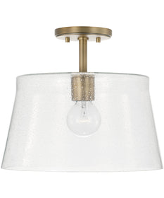 Baker 1-Light Dual-Mount Pendant/Semi-Flush Mount Ceiling Light Aged Brass