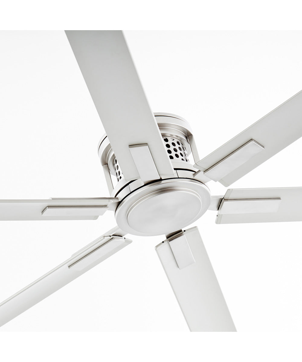 120" Zeus Patio Ceiling Fan Satin Nickel