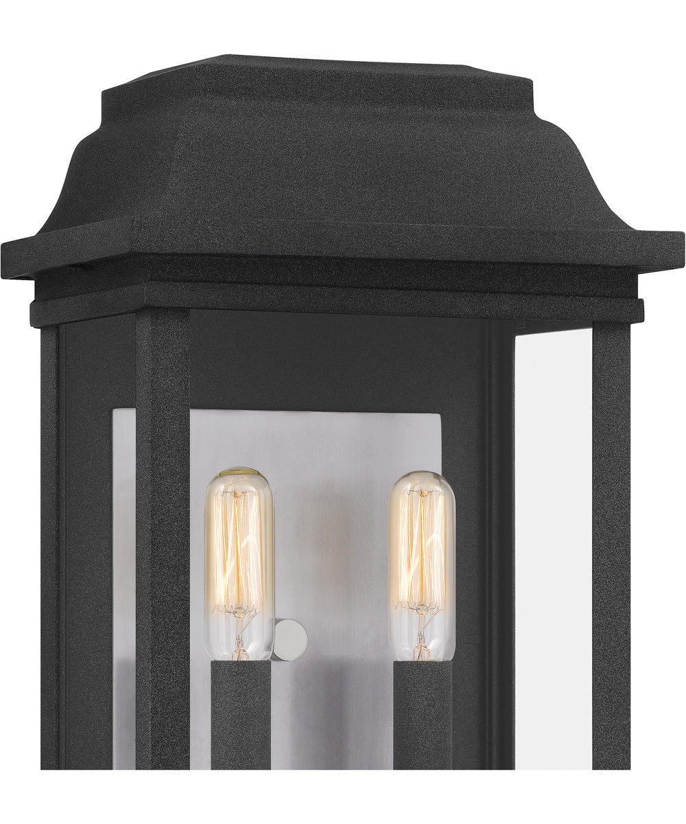 Berkley Medium 2-light Outdoor Wall Light Mottled Black