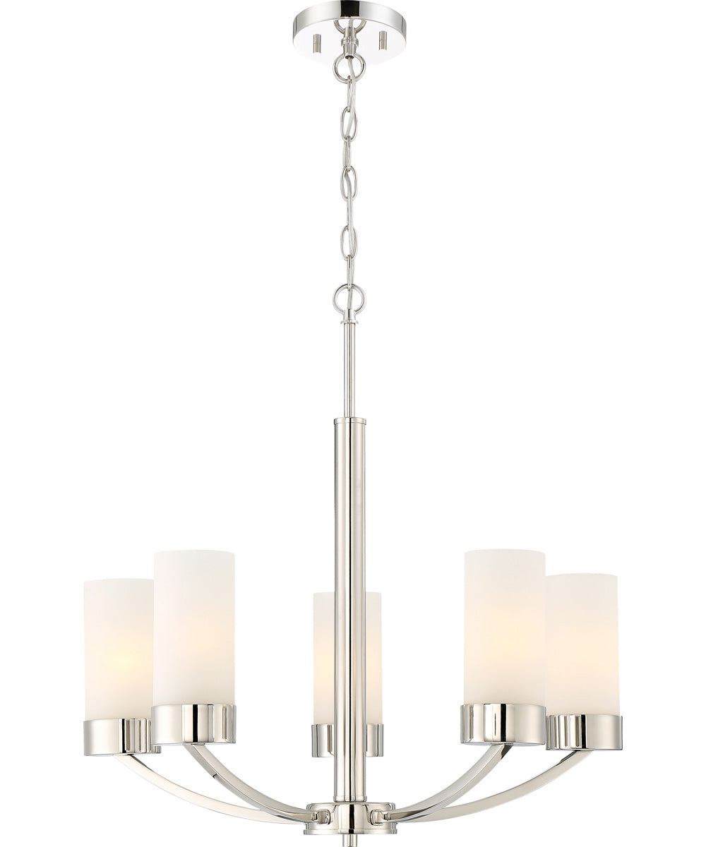 Denver 5-Light Chandelier Polished Nickel