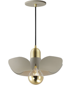 Poppy 12 inch Pendant Silver Gold / Satin Brass