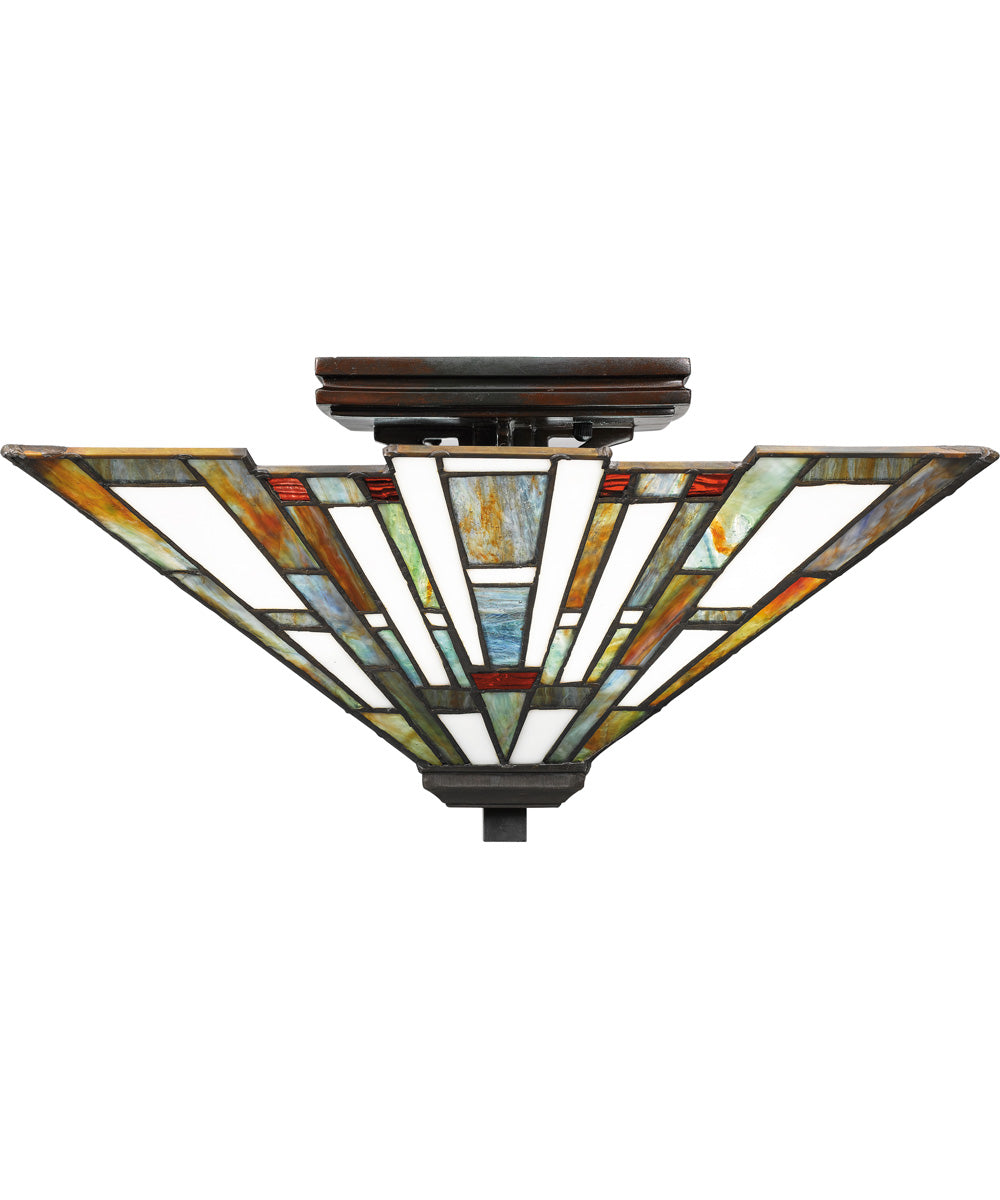 Maybeck 2-light Flush Mount Valiant Bronze