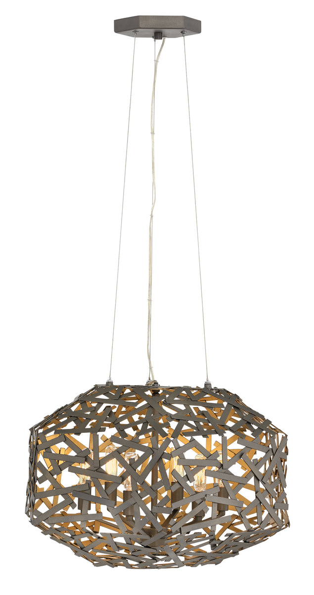 16"W Kestrel 3-Light Single Tier in Metallic Matte Bronze