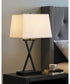 Maisie 2-Light 2 Pack-Table Lamp Black/Fabric Shade With Usb