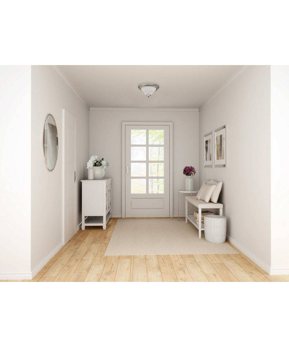 Trinity 1-Light 12-1/2" Close-to-Ceiling Brushed Nickel