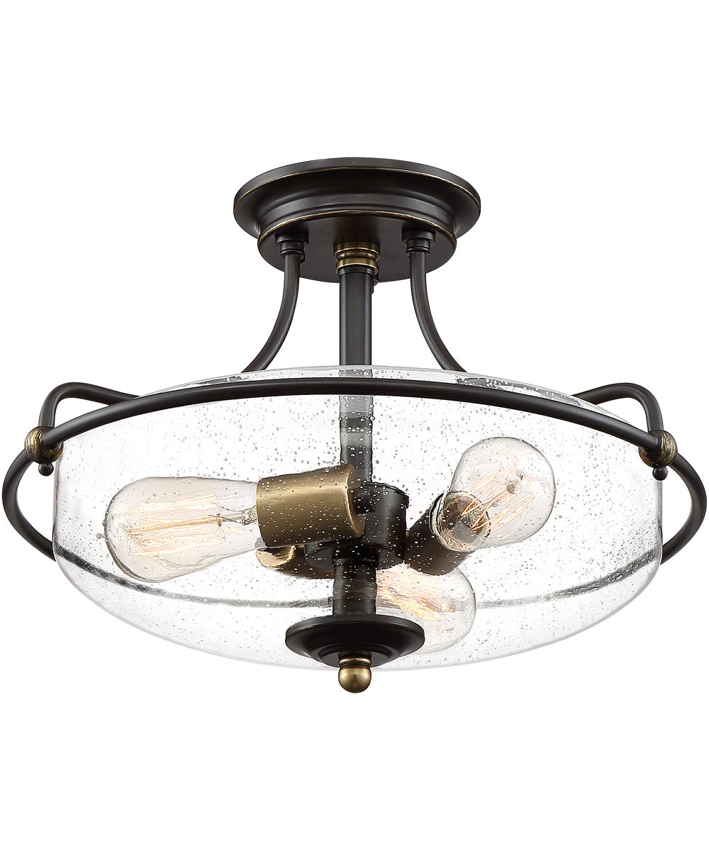 Griffin Extra Large 3-light Semi Flush Mount Palladian Bronze