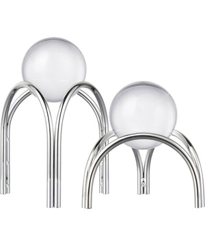 Sibyl Orb Stand - Set of 2 Silver