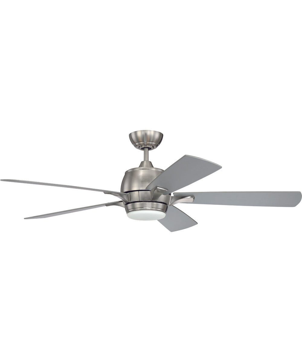 52" Stellar 1-Light Ceiling Fan Brushed Polished Nickel