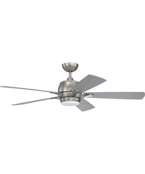 52" Stellar 1-Light Ceiling Fan Brushed Polished Nickel