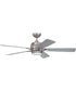52" Stellar 1-Light Ceiling Fan Brushed Polished Nickel