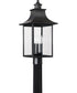 Chancellor Large 3-light Outdoor Post Light Mystic Black