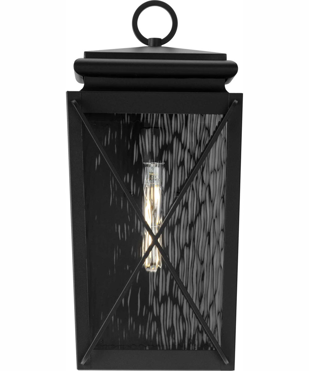 Wakeford 1-Light Transitional Outdoor Medium Wall Lantern Textured Black
