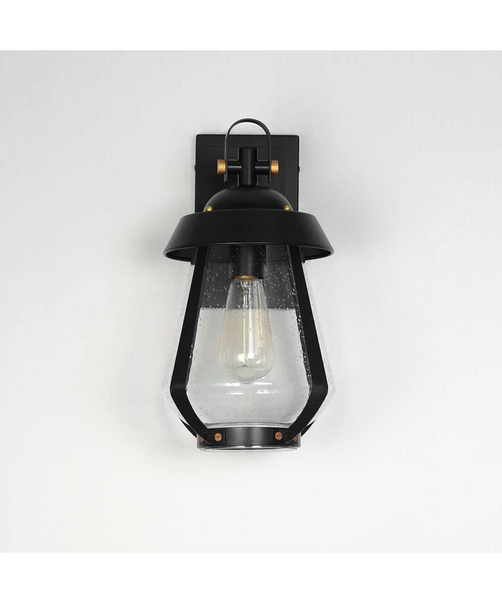 Mariner Medium Outdoor Sconce Black / Antique Brass