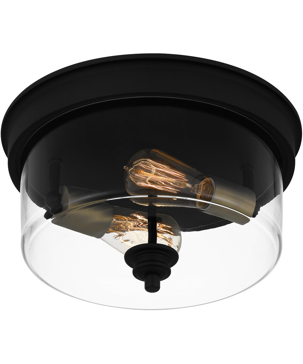 Cox 2-light Flush Mount Matte Black