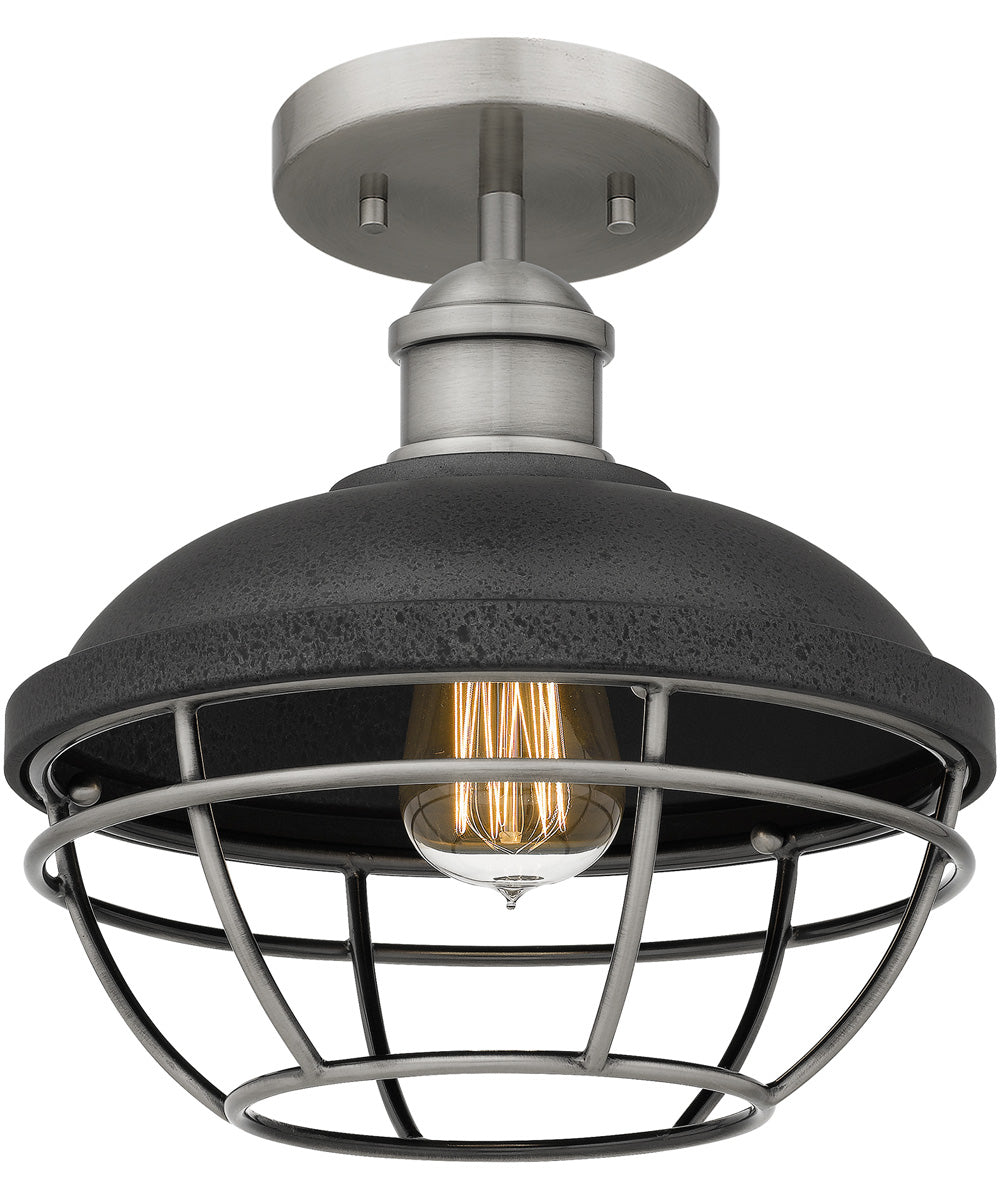 Sandpiper 1-light Semi Flush Mount Antique Polished Nickel