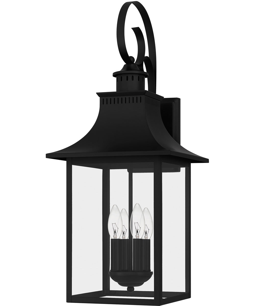 Chancellor Extra Large 4-light Outdoor Wall Light Mystic Black