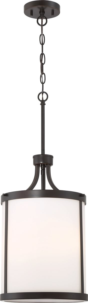 12"W Denver 3-Light Pendant Mahogany Bronze