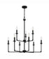 Prescott 9-light Chandelier Matte Black
