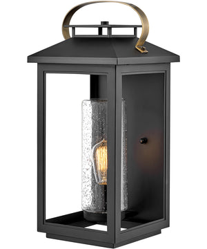 Atwater Coastal Elements  1-Light Large Outdoor Wall Mount Lantern in Black