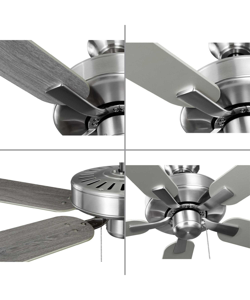 AirPro 52 in. 5-Blade Energy Efficient Rated Transitional Ceiling Fan Brushed Nickel