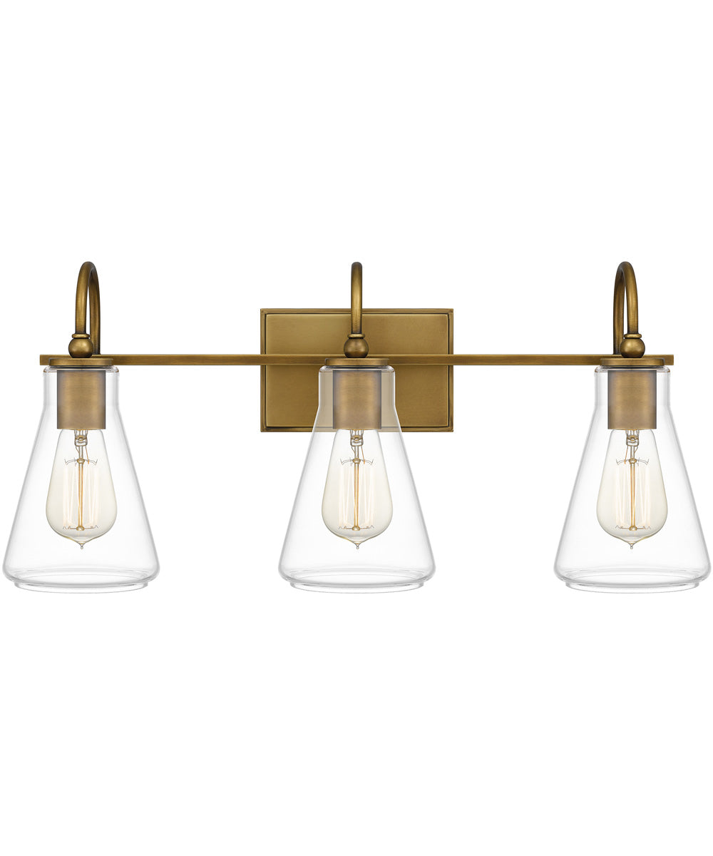 Boyton Large 3-light Bath Light Weathered Brass