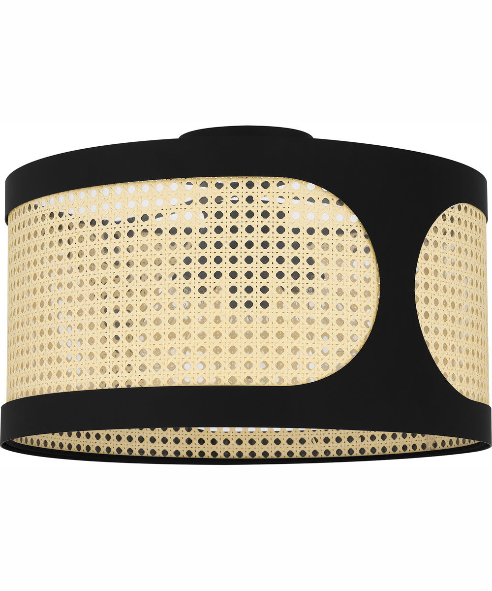 Syrah Large 3-light Semi Flush Mount Matte Black