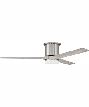 60" Burke 1-Light Ceiling Fan Brushed Polished Nickel