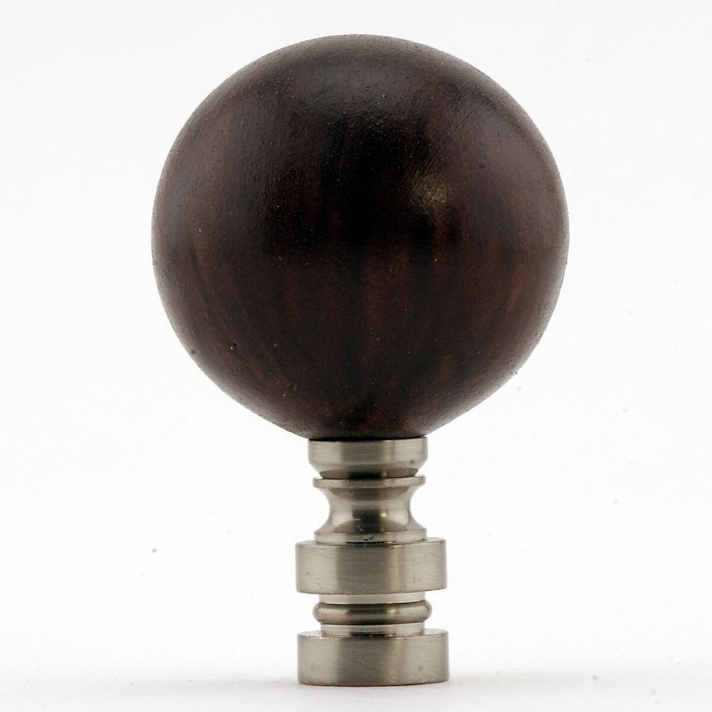 Ceramic Mahogany Ball Nickel Base Lamp Finial 2.25"h40mm
