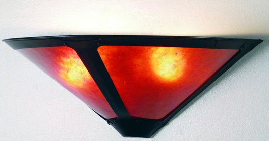 17"W Van Erp Amber Mica Wall Sconce