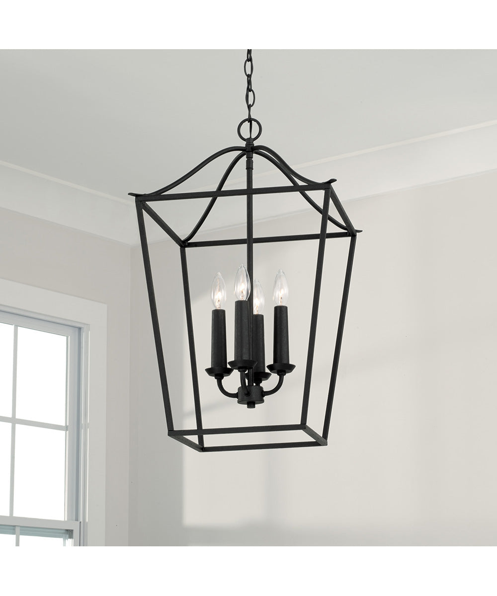 Grady 4-Light Foyer Black Iron