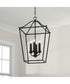 Grady 4-Light Foyer Black Iron