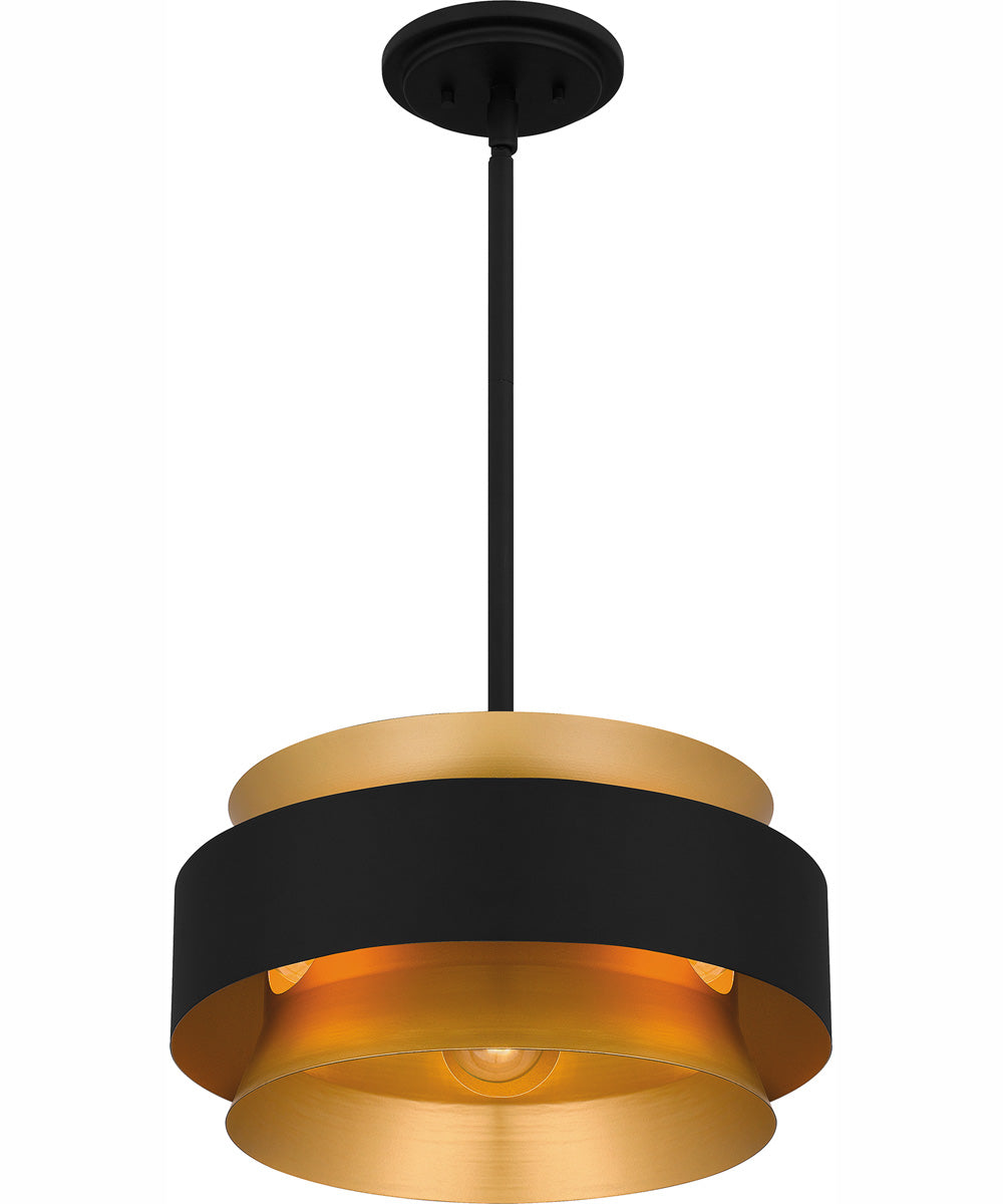 Quoizel Pendant Large 3-light Pendant Earth Black