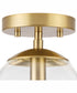 Atwell 1-Light Mid-Century Modern Semi-Flush Mount Brushed Bronze