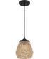 Romain Small 1-light Mini Pendant Earth Black