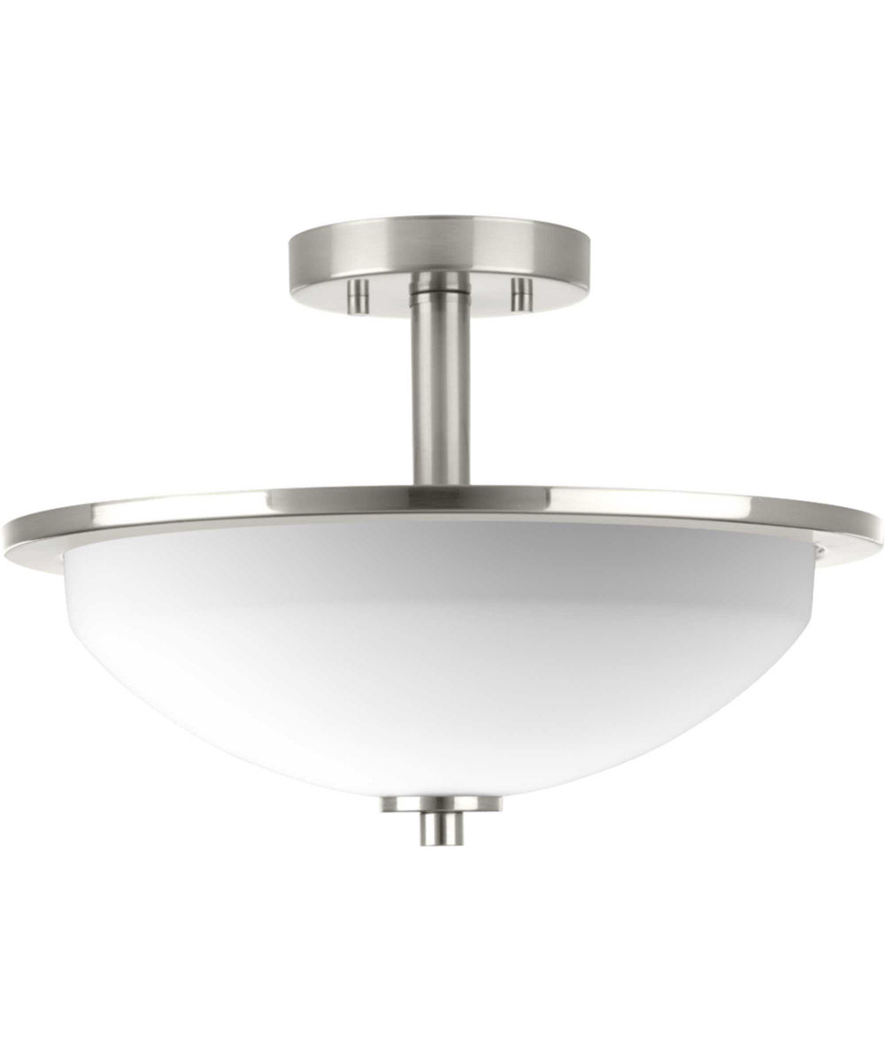 Replay 2-Light 14-3/4" Semi-Flush Brushed Nickel