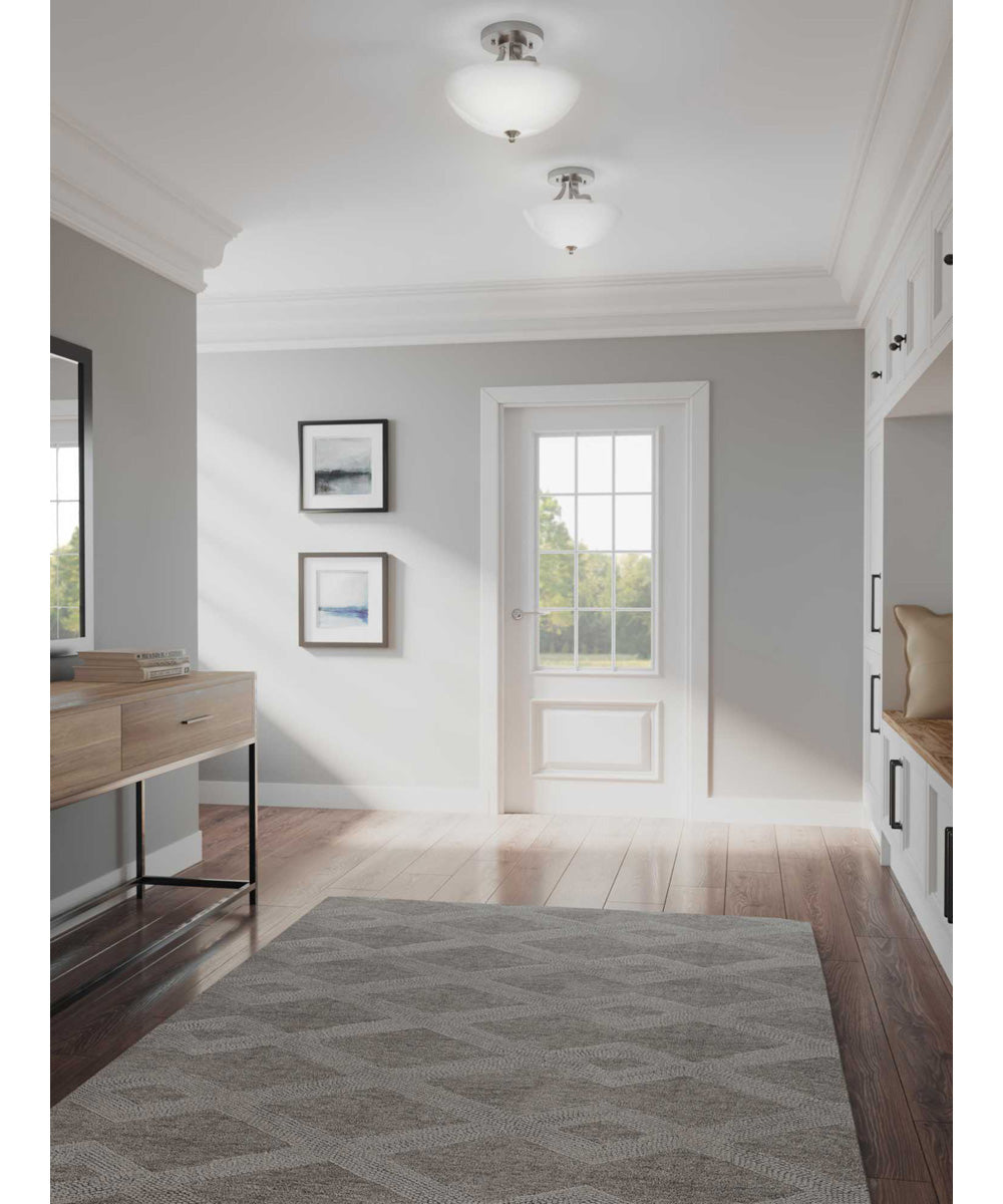 Laird 13" Semi-Flush Convertible Brushed Nickel