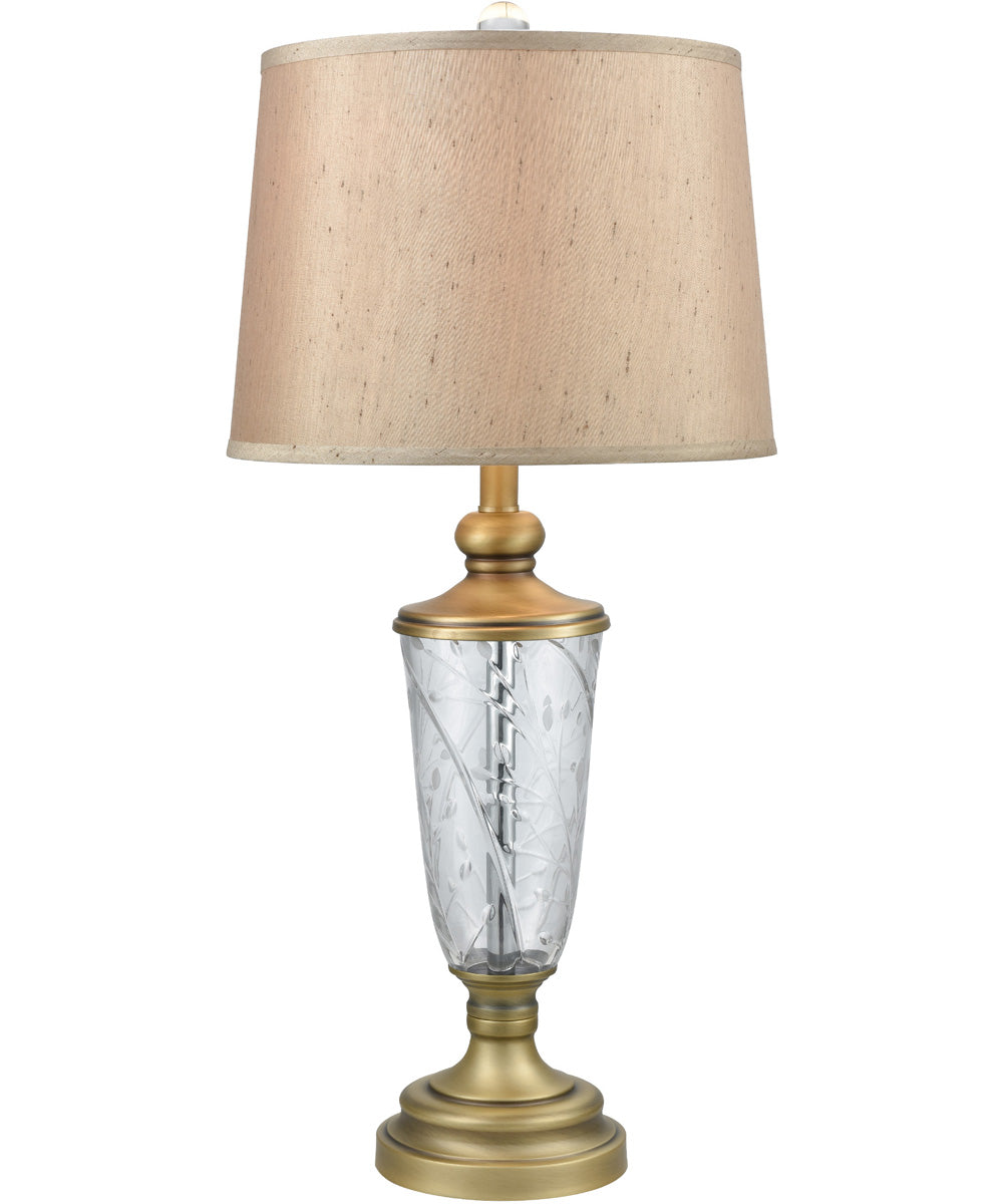 Cathedral 24% Lead Hand Cut Crystal Table Lamp