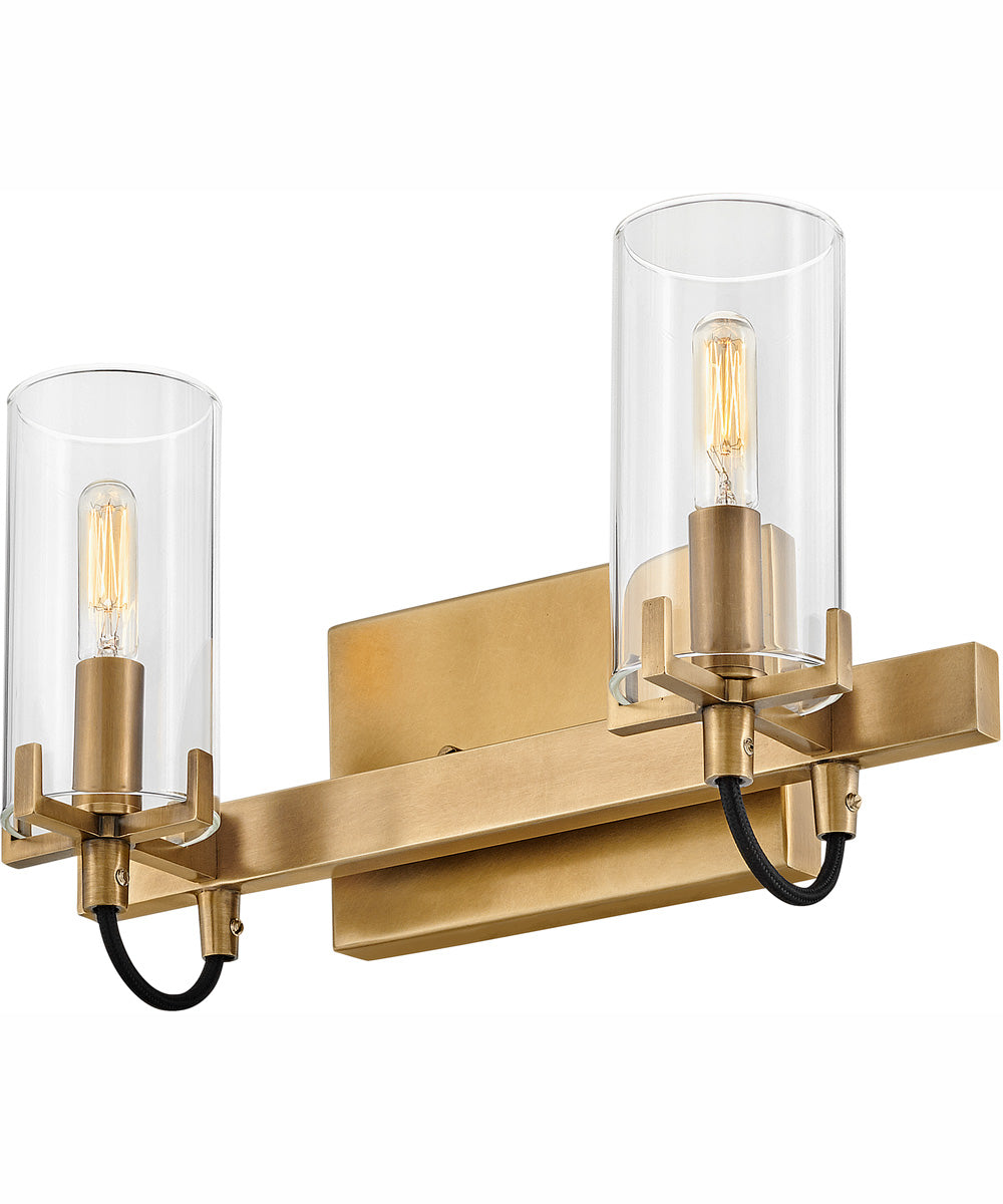 Ryden 2-Light Two Light Vanity in Heritage Brass