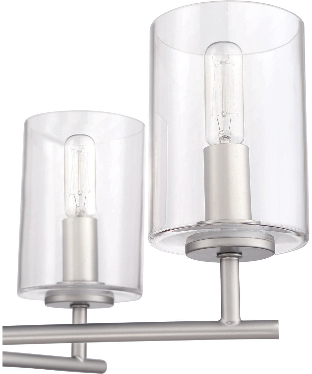 Hailie 6-Light Chandelier Satin Nickel