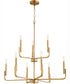 Tempo 9-light Chandelier Aged Brass