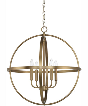 Hartwell 4-Light Pendant Aged Brass