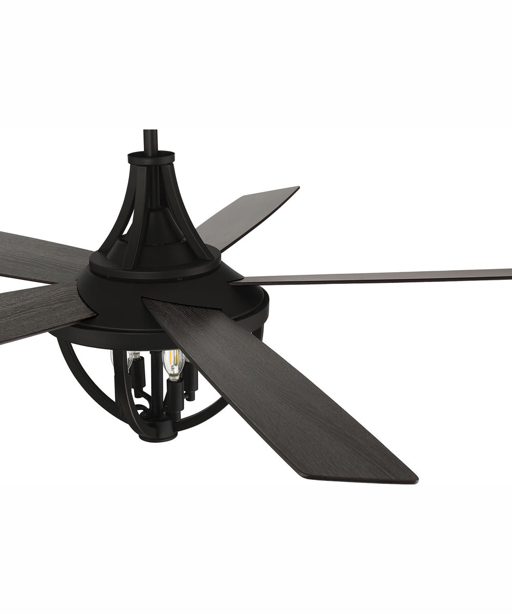 56" Nash 4-Light Indoor/Outdoor Ceiling Fan Flat Black