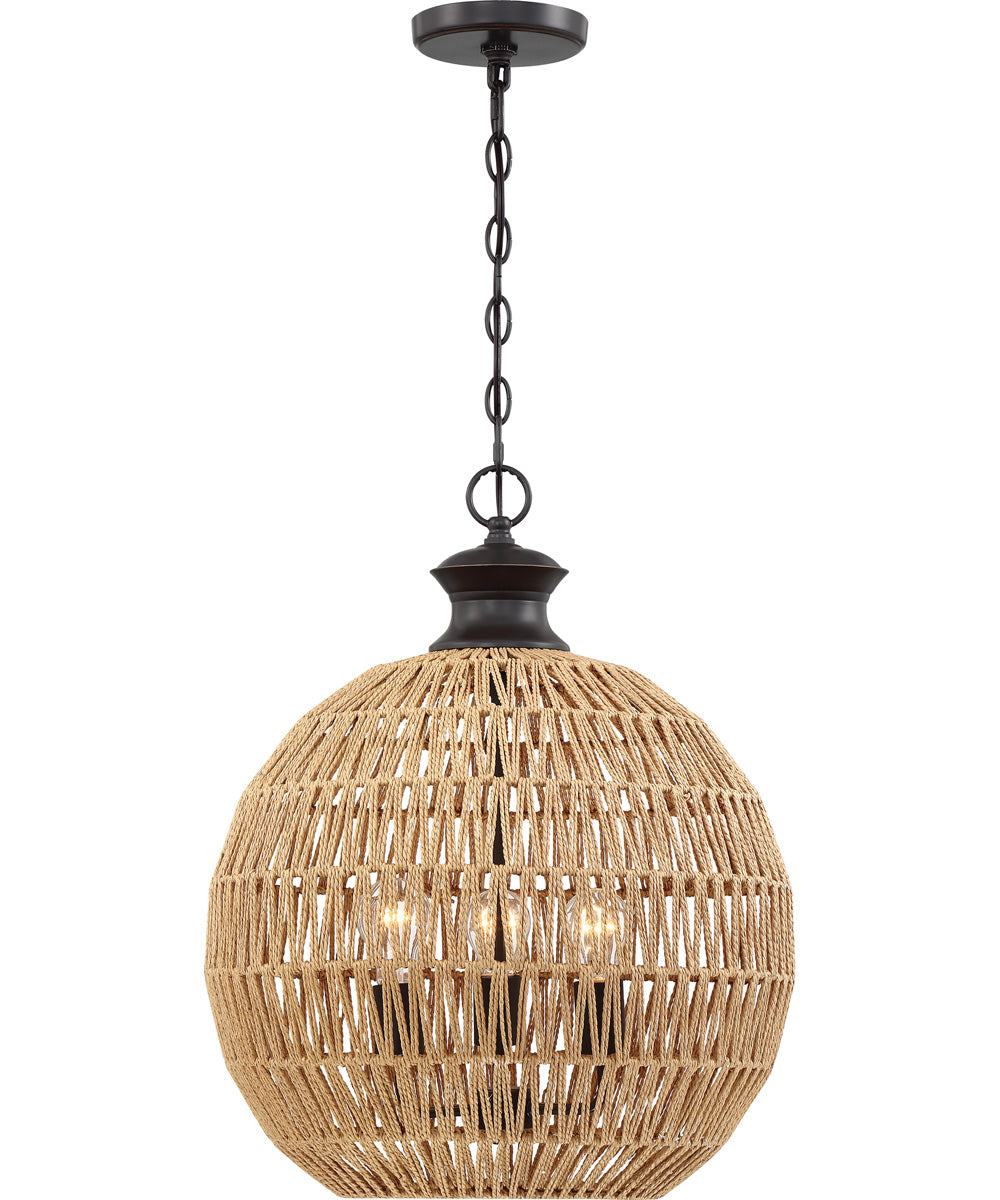 Casablanca 3-light Pendant Palladian Bronze