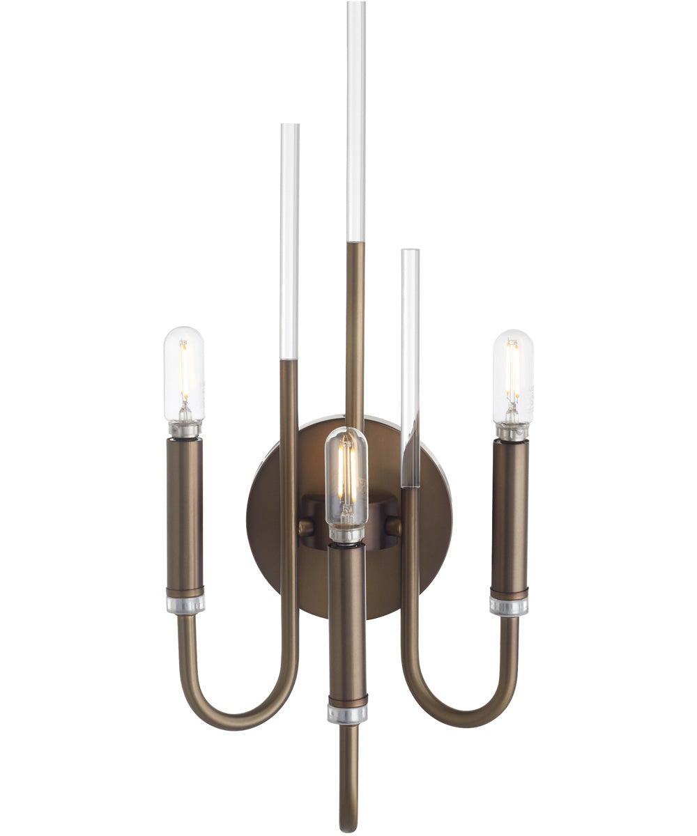 SUMMIT 3-light Wall Mount Light Fixture Dark Brass